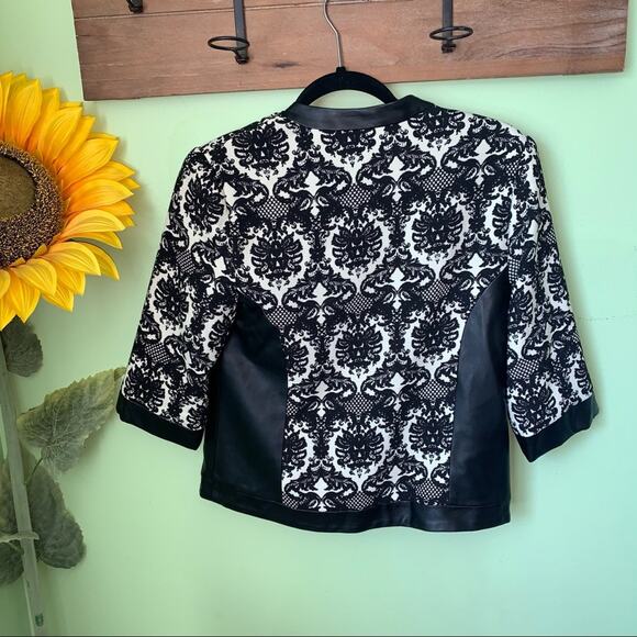 Luii Faux Leather Edgy Zipper Moto Asymmetrical Jacket Blazer Small - Picture 15 of 15